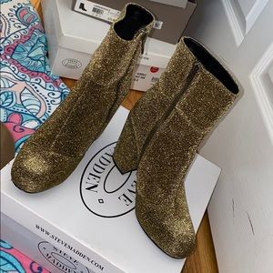 Gold Sparkle Booties
